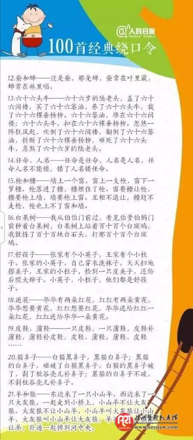 100首经典绕口令培养孩子好口才！