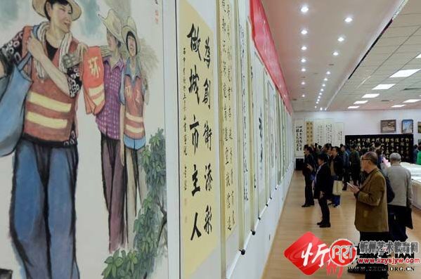 忻州书画界浓墨重彩绘创卫成果