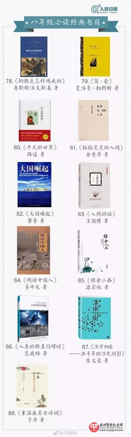 1年级至9年级，100本给孩子看的好书