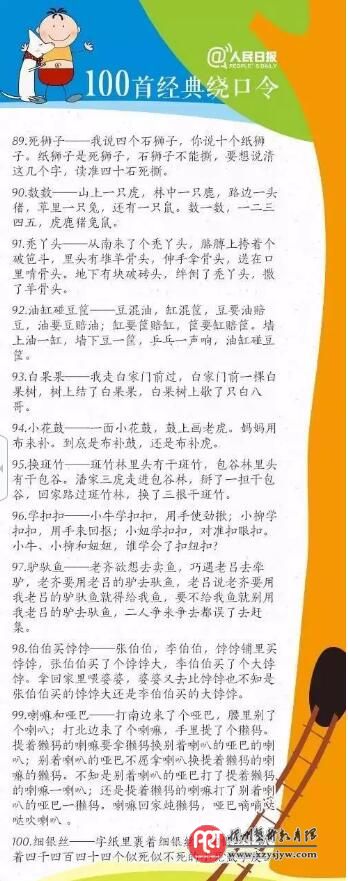 100首经典绕口令培养孩子好口才！